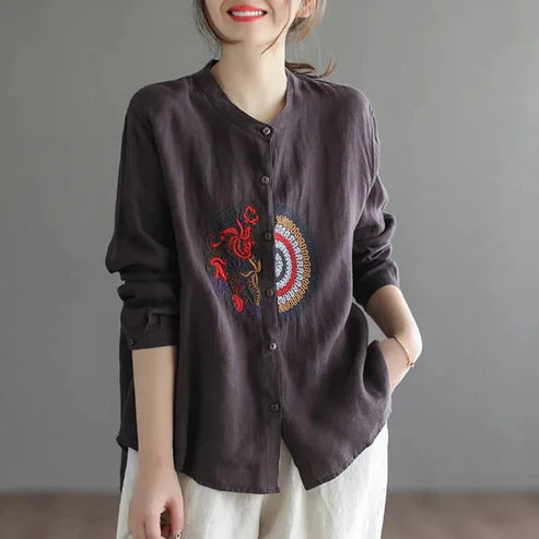 Women Eastern Mystique Embroidery Shirt