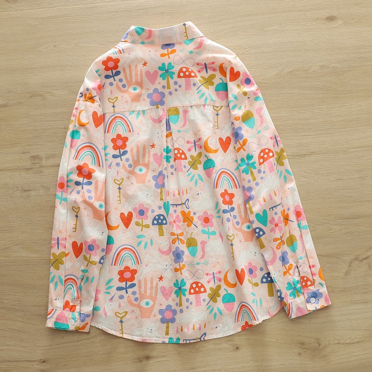 Rainbow Floral Long Sleeve Top