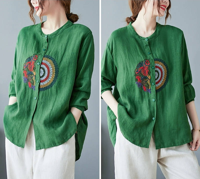 Women Eastern Mystique Embroidery Shirt