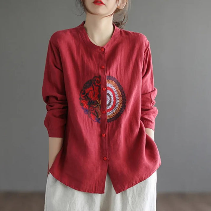 Women Eastern Mystique Embroidery Shirt