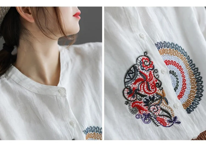 Women Eastern Mystique Embroidery Shirt